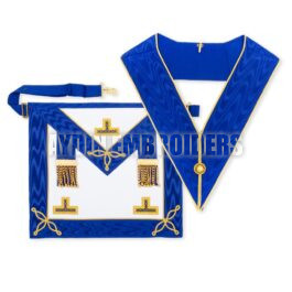 MASTER MASON BLUE LODGE FUNERAL APRON SQUARE